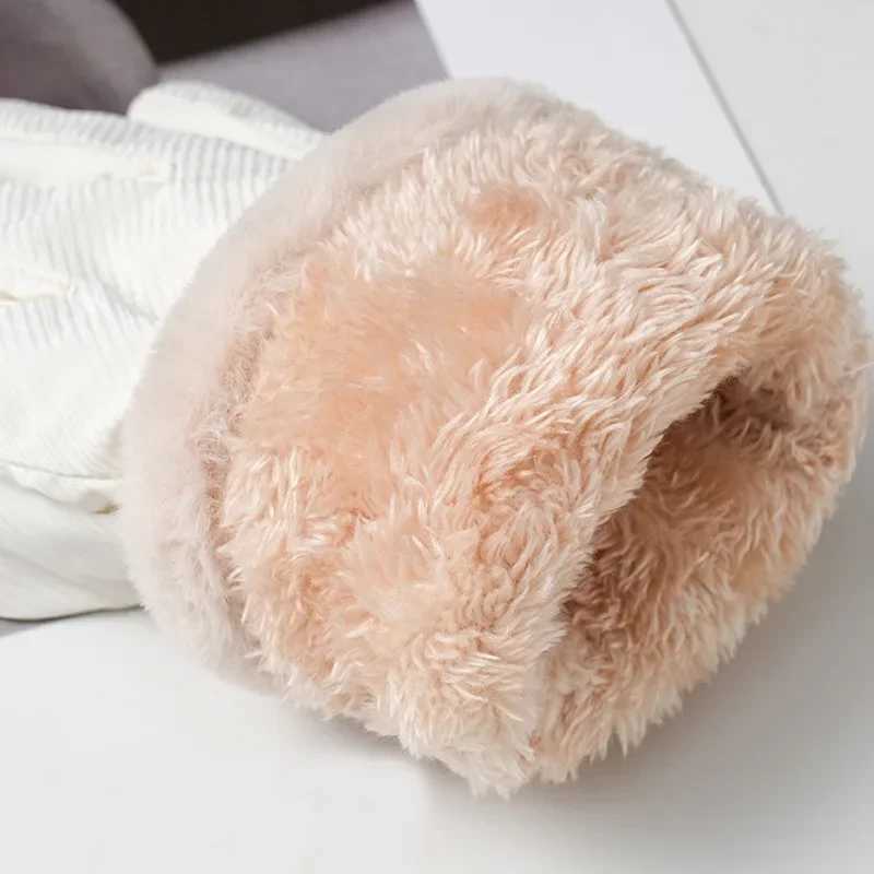 Winter Warm Gloves For Women Plus Velvet Thickened Waterproof Windproof Cute Bow Student Outdoor Cycling Touch Screen Ski Gloves M260311