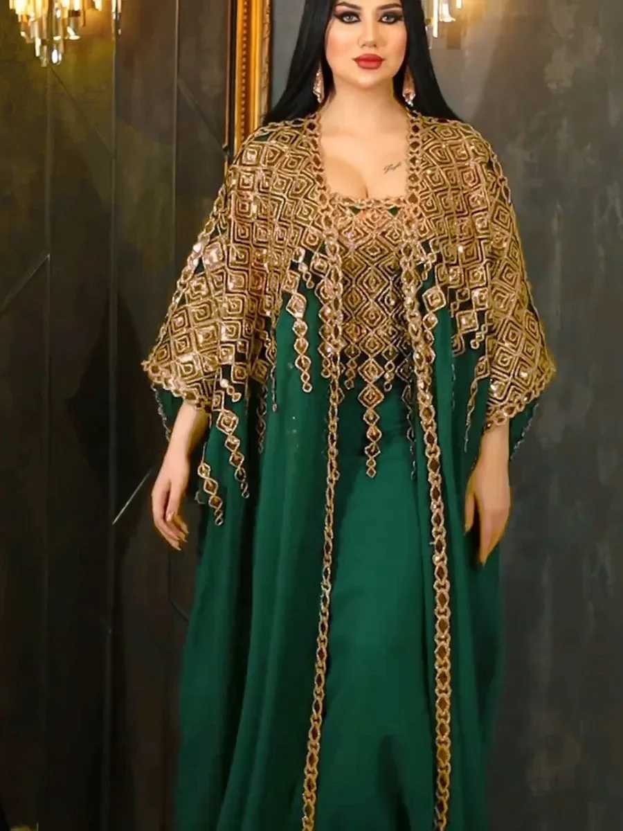 Eid 2 Piece Set with Inner Dress Party Abaya Women Ramadan Cardigan Long Dress Suits Kaftan Vestidos Largos Robe Jalabiya 2024 X260311