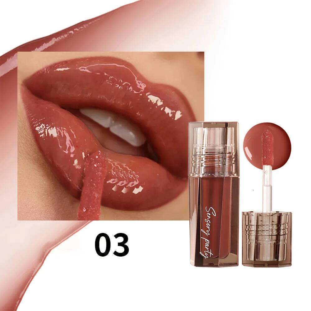 Nourishing Liquid Lipstick, High Shine Waterproof Lip Gloss, Long Lasting Moisturizing Berry Color for Full Lips W260311