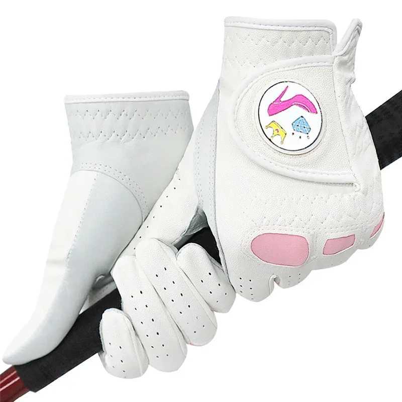 Love 1 Pair Women Lambskin Leather Gloves with Mark Ladies Anti-skid Elastic Sports Mittens Hook and Loop Soft Gloves M260311