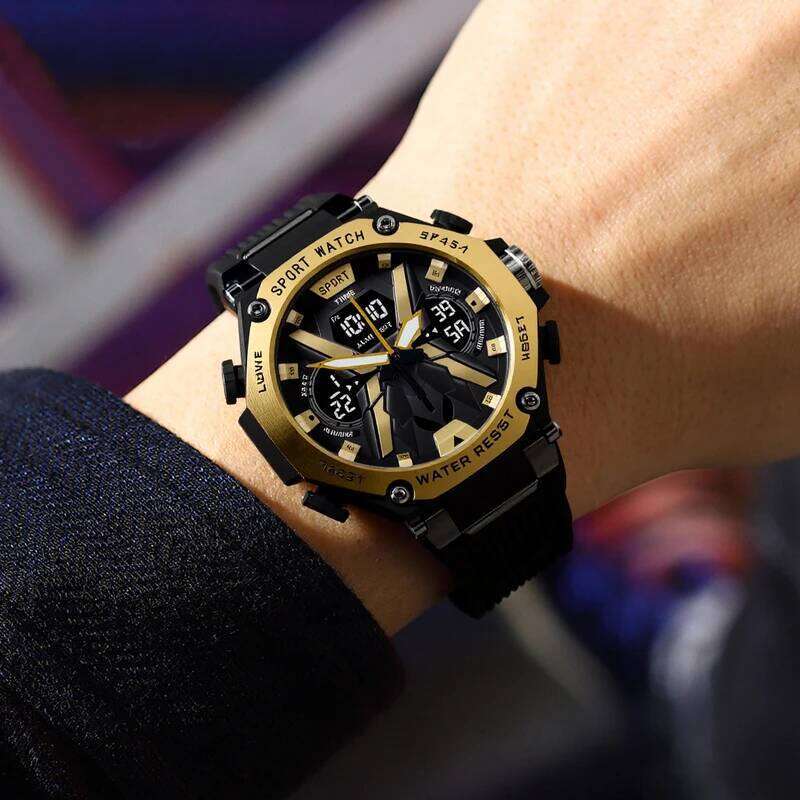 Hot New Product: Men's Trendy and Stylish Wolverine Multifunctional Outdoor Sports Digital Dual Display Watch