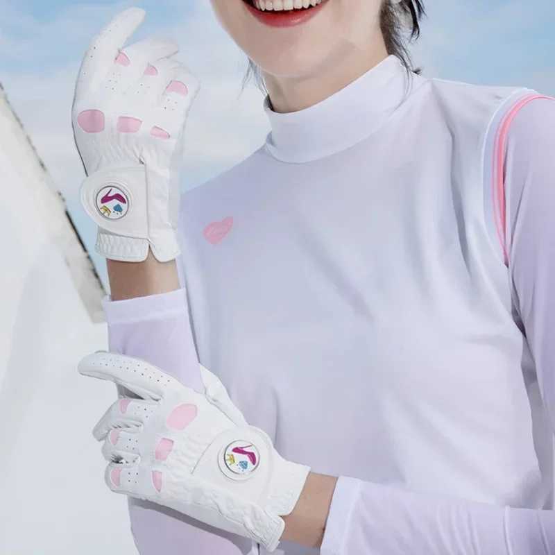 Love 1 Pair Women Lambskin Leather Gloves with Mark Ladies Anti-skid Elastic Sports Mittens Hook and Loop Soft Gloves M260311