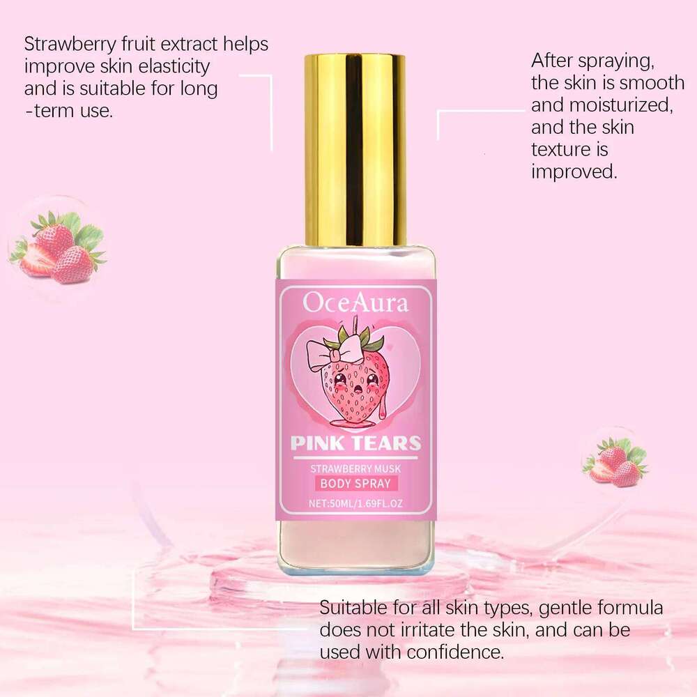 OceanAura Strawberry Musk Body Mist - Refreshing Moisturizing Nourishing Fragrance Spray Z260311