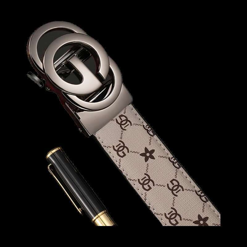 Belt Genuine Leather Belt Metal Alloy Automatic Buckle Brand Luxury Design Waist Belts For Men Strap Male