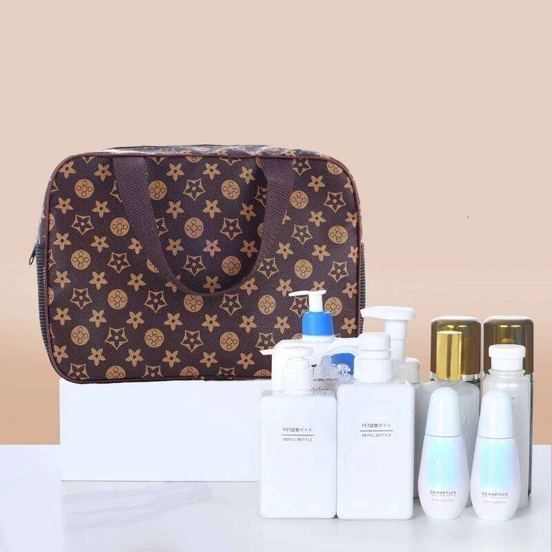 PU Portable Handbag Fashionable & Zipper Cosmetic Organizer Box Shape Toiletry Case For domestic use living room bedroom kitchen organization