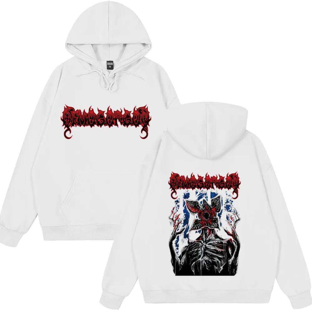 Eddie Munson Demogorgon Hawkins Cannibal Flower 2025-26 Autumn/Winter Pure Cotton 100% Printed Loose Casual Hoodie C260311