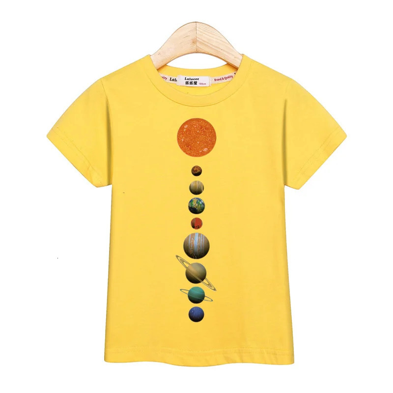 Children Summer Tops Astronaut Cartoon T-shirt Baby Boys Short Sleeves Shirt 3-14T US Size Clothing 260310 - view 5