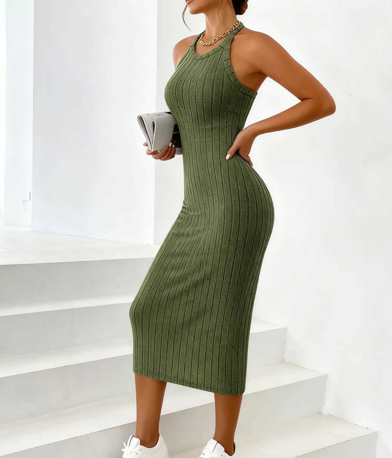 Dresses Womens Dress Vacation Spring Satin Twisted Lining Applique All-Match Waistless Regular Sweet Minimalist Style Christmas M260311