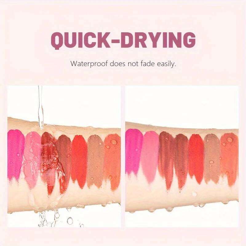 Liquid Lipstick, Long Lasting Waterproof Non-Stick Velvet Color, Lightweight Fog Matte Lip Makeup for Women W260311