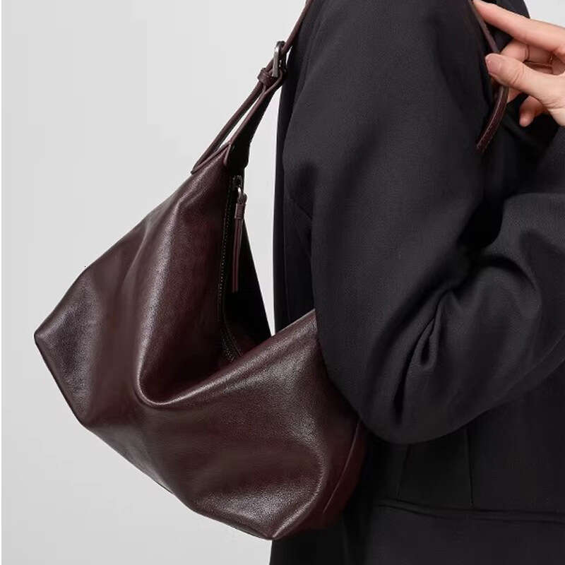 Luxury Shoulder Bags Totes Hobo Vegetable Tanned Top Grain Cowhide Hobo Genuine Leather Underarm Tote Women S Large Capacity Bag Day No Reason Return 