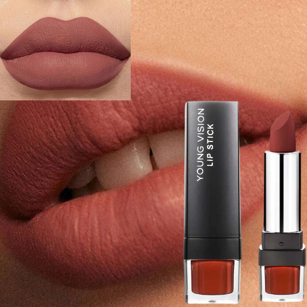 YOUNG VISION 12-Color Velvet Long-Lasting Nude Waterproof Matte Non-Transfer Lipstick Women's Cosmetics Makeup W260311