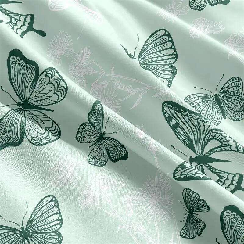 3pcs butterfly pattern Brushed Bedding King Size Pillowcase Set Skin Friendly Breathable Duvet Cover Pillowcases H260311