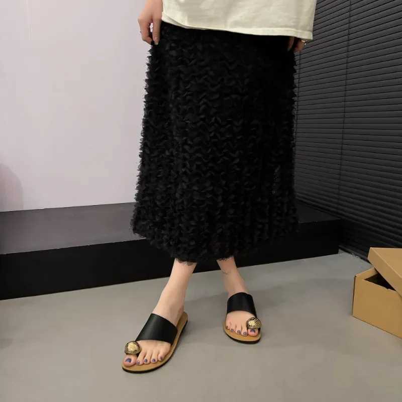 Flats Women Clip Toe Summer Casual Shoes Fashion Woman Sandals 2025 New Trend Walking Cozy Beach K260311
