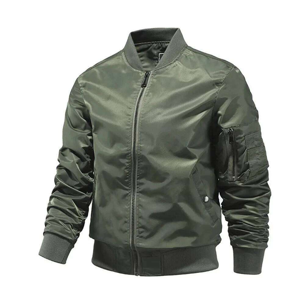 Spring Summer Bomber Jacket Solid Color Fashion Baseball New In Outerwears Jackets for Men S-5XL 26H0311