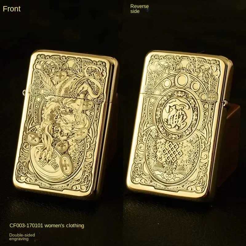 CHIEF New Personalized And Creative Pure Copper Lighter Sculptured Camel Pattern Business Gift For Boyfriends Birthday N260311