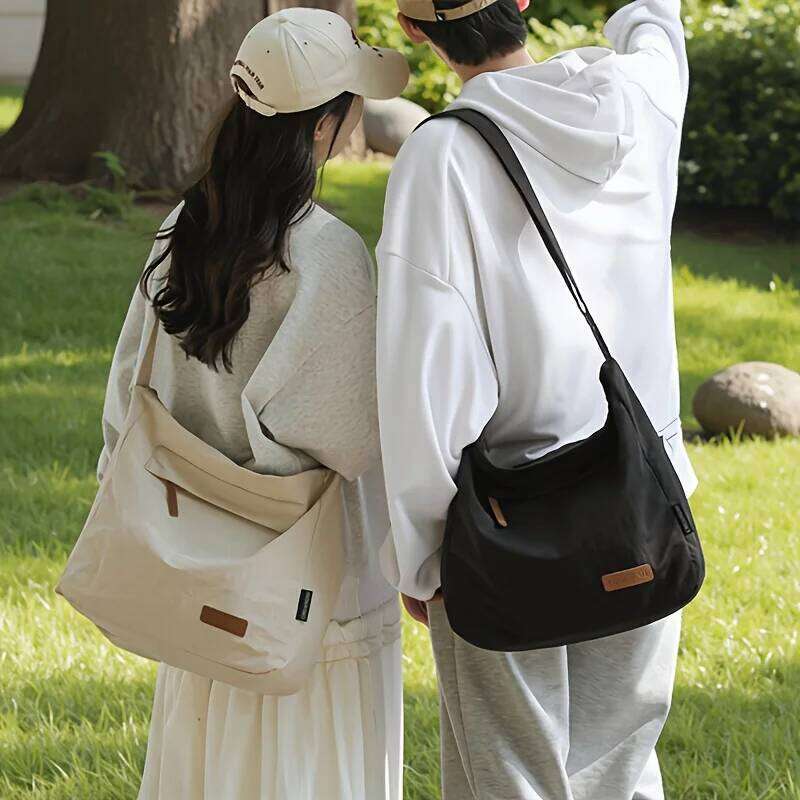 Washed Fabric Cloth Men Large Capacity Shoulder for Women Versatile Cross Body Bags Students Messenger School Bag XJ260311