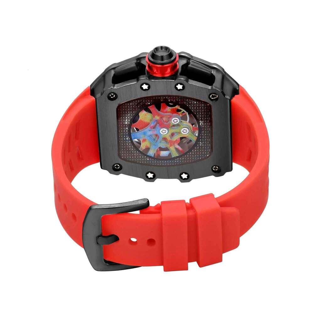 Luxury Watch Wrist Tonneau Multifunction Graffiti Dial Auto Date Waterproof Sports Casual Clock Men Quartz Watches