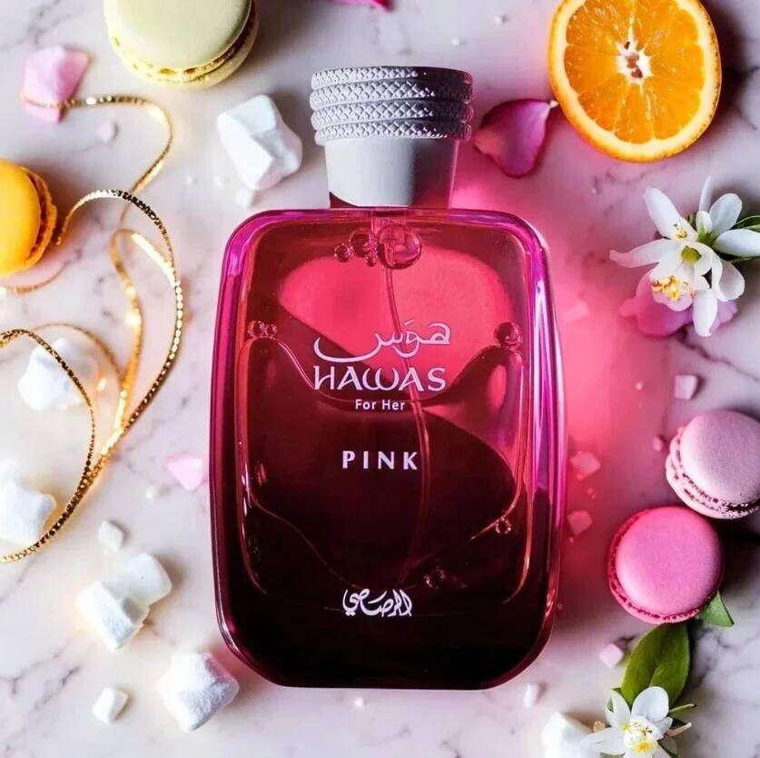 RASASI Hawas pink infused with spray durable gourmet perfume women's cologne perfume, lasting fragrance, suitabl Z260311