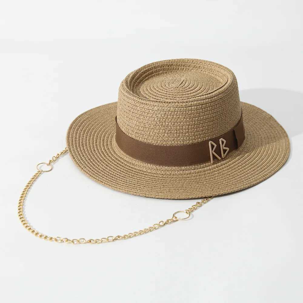 Summer Straw Hats for Wen Ribbon Decoration Elegant Ladies Party Dress Hats Travel Beach Sun Hat Chapeau Femme X2603111