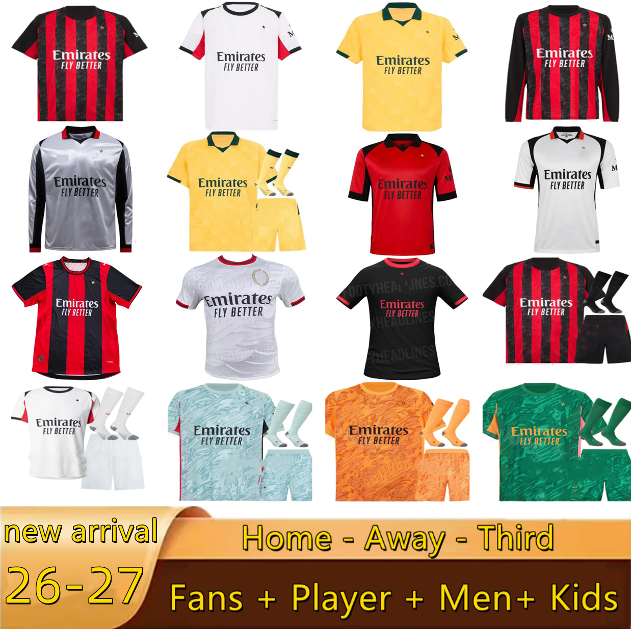 2026 2027 A C miLanS Soccer Jerseys MODRIC TOMORI RAFA LEAO WALKER PULISIC GIMENEZ FULLKRUG FELIX SAELEMAEKERS PAVLOVIC 25 26 27 4th Maglia MILANjersey Men Kids Kit