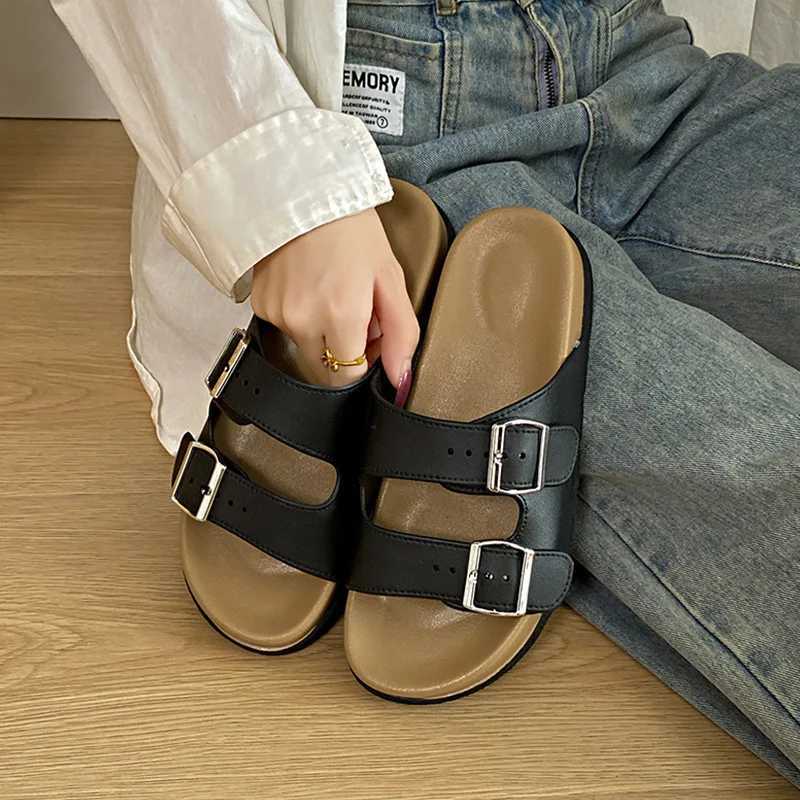 Fashionable and versatile Boken shoes thick soled fashionable and casual anti slip womens cool summer 2025 K260311