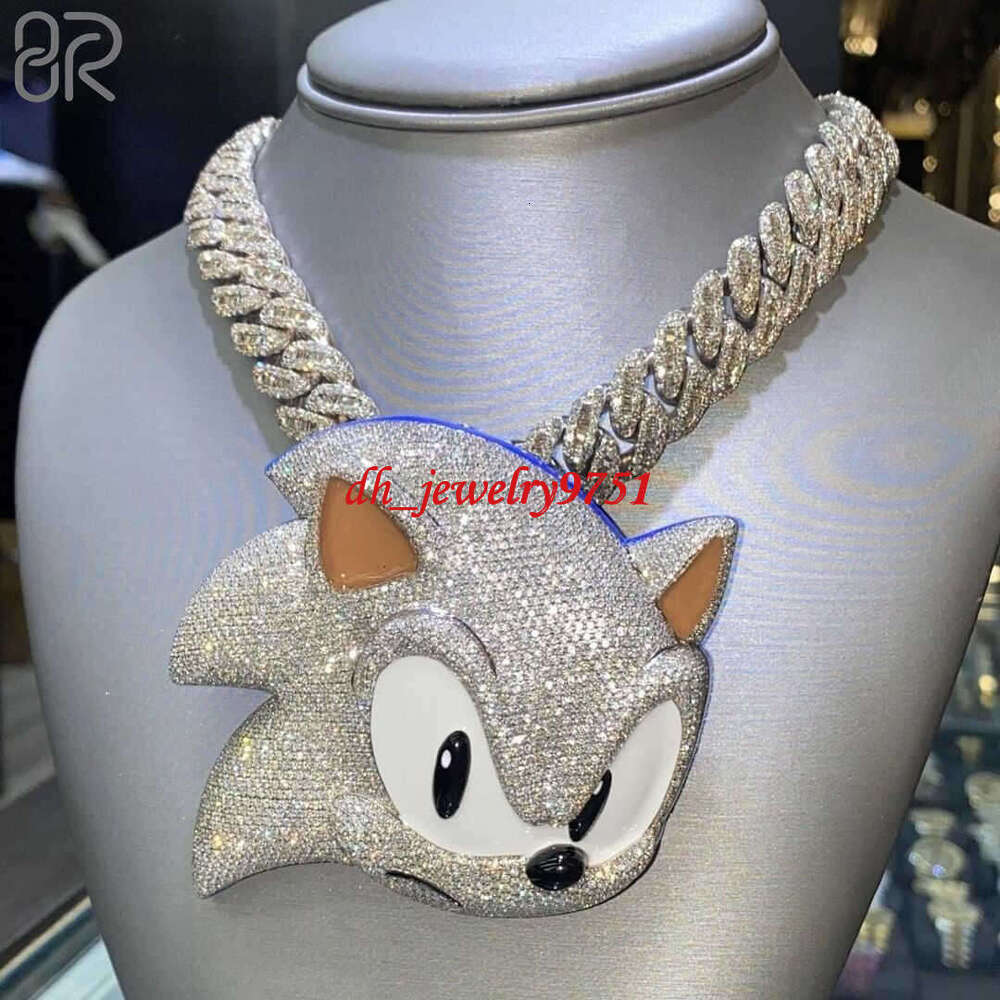 2026 Moissanite Factory Iced Out Jewelry Gold Sliver Style Plated Diamonds Hip Hop Letter Pendant Men Women