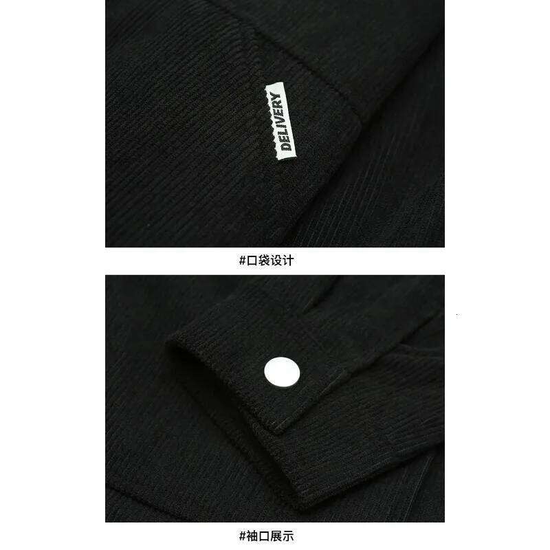 Corduroy Men's Jacket Outwear Spring Autumn New Men Lapel Coat Simple Causal Comfy Tops Breathable Loose Cardigan 26H0311