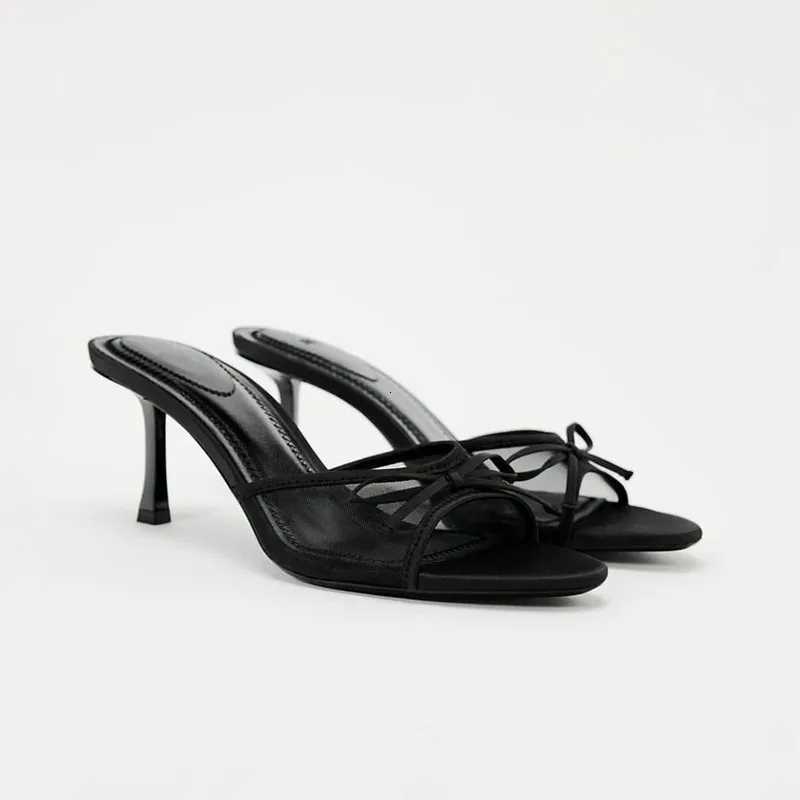 Designer Summer High Heel Women Fashion On Slides Ladies Elegant Stripper Party Sandalias K260311