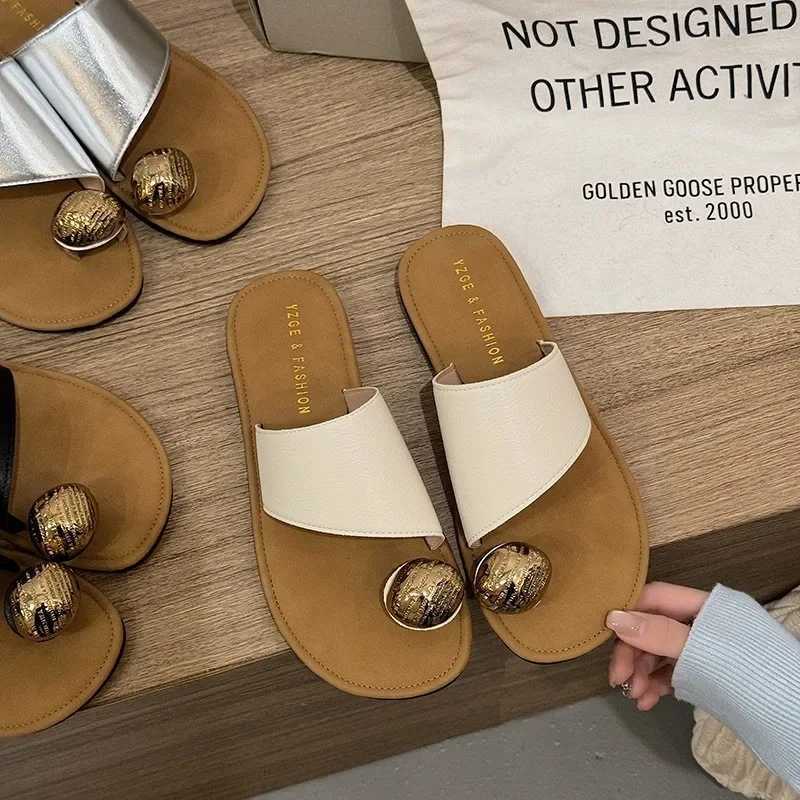 Flats Women Clip Toe Summer Casual Shoes Fashion Woman Sandals 2025 New Trend Walking Cozy Beach K260311