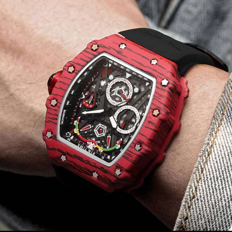 Top Brand Watch Luxury Multifunctional Wristwatch Luminous Waterproof Sports Hip Hop Quartz Watches Clock Relogio Masculino