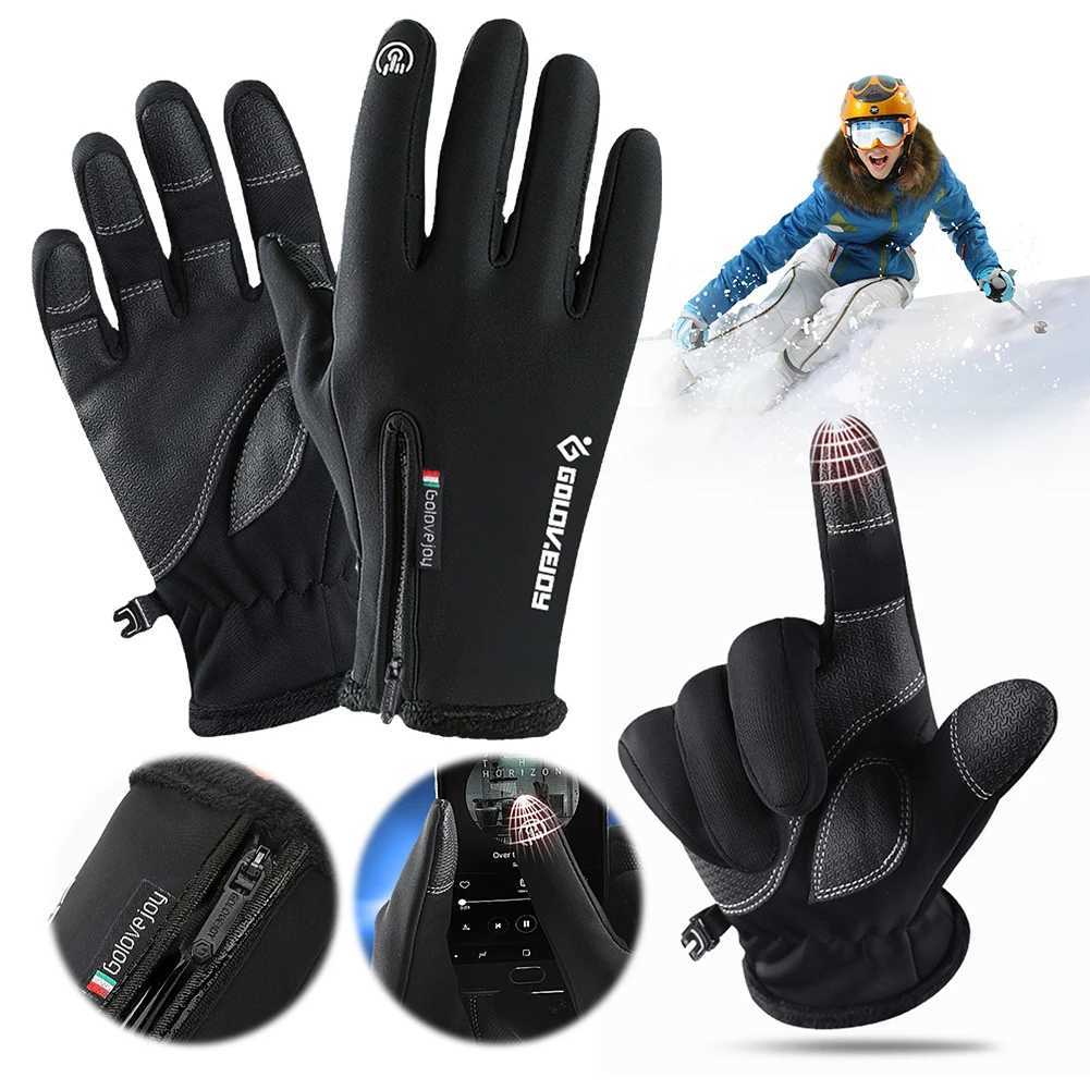 New Brand Mens Ski Gloves Outdoor Waterproof Non-Slip Cycling Gloves Driving Motorcycle Cold Protection Gloves for Cold Winter M260311