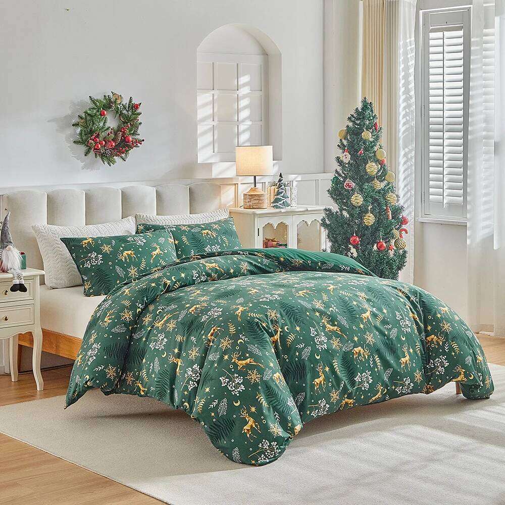 Duvet Bedding Set Christmas Twin Full Queen King Size 135x200 Nordic Quilt Cover 240x220 Double Single Bed Linen 200x200 H260311