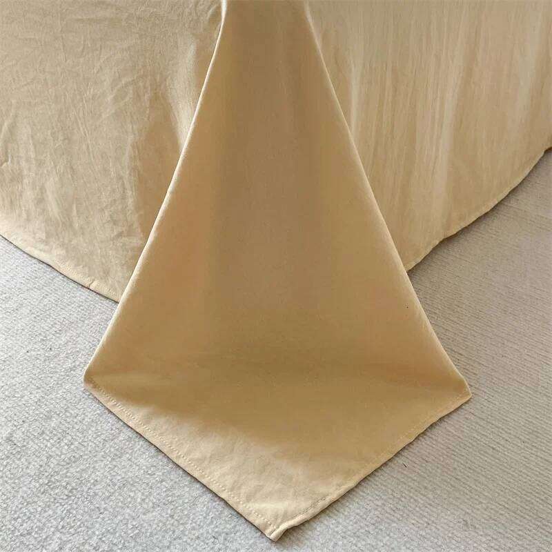 Washed Cotton Double Yarn Crepe Striped Quilt Set 3-4 Pillowcase with Sheet Bedding Cover Supplies 200x230 220x240 Skin Friendly H260311