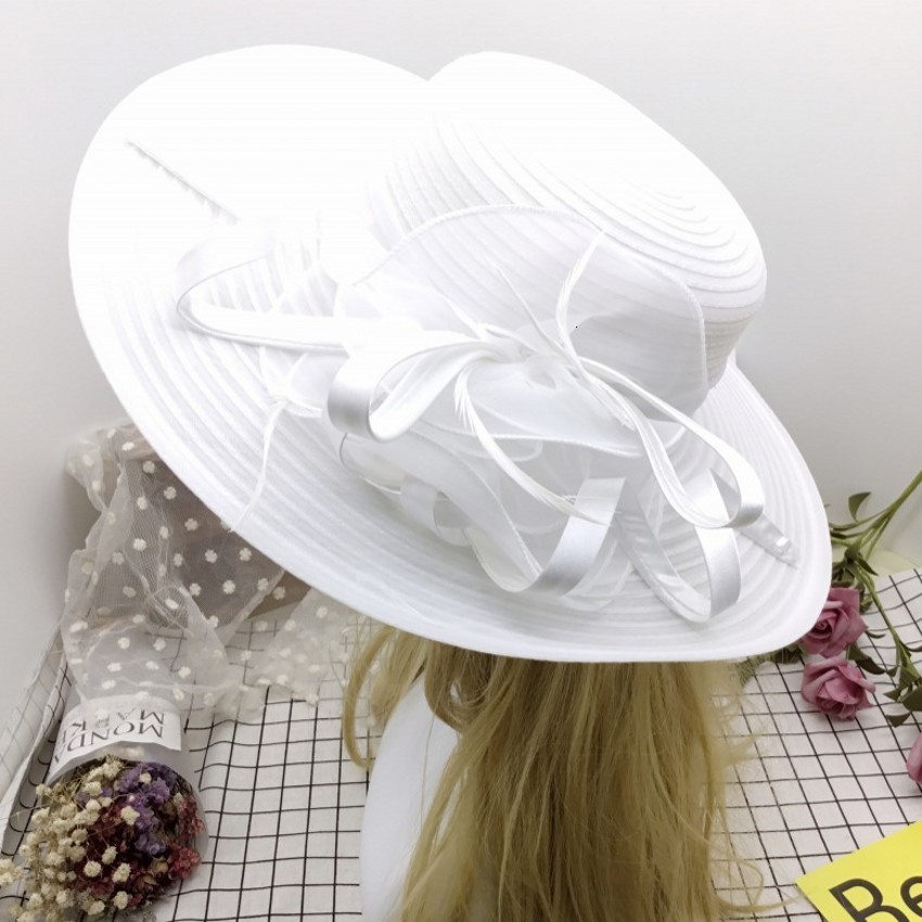 Fascinator Hats for Women Elegant Wedding and British Lady Deby Race Top Church Hats for Black Women S10-4266 250402
