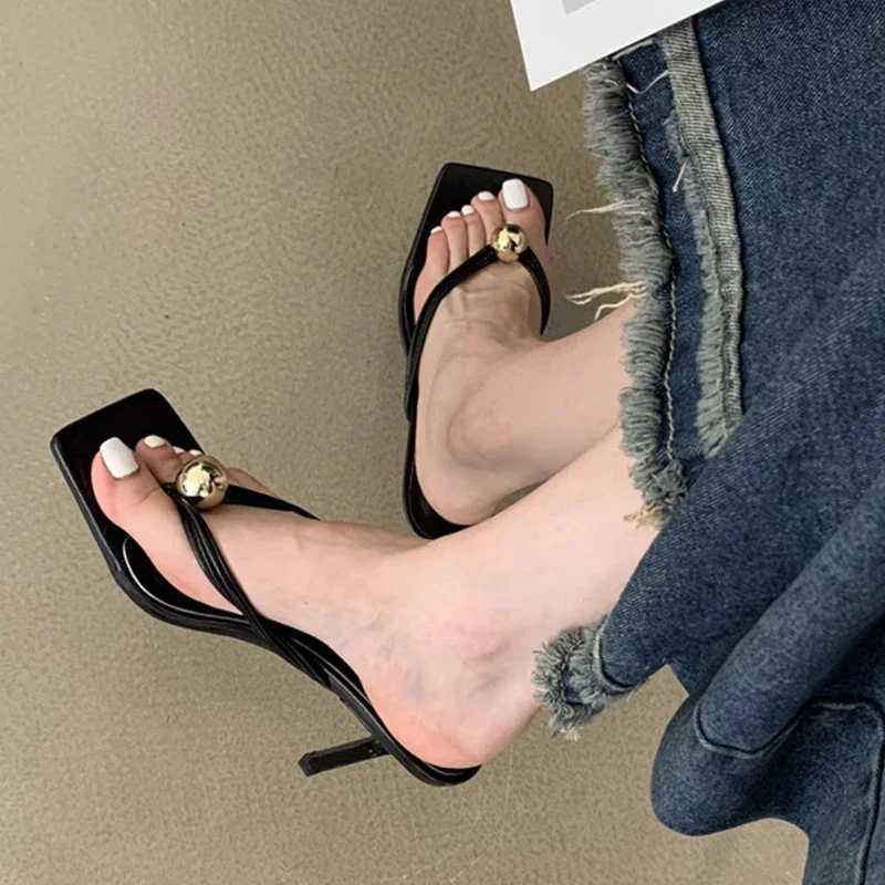 Women High Heels Designer Heeled Sandals Elegant Shoes Woman Summer 2025 Trend Fashion Fliop Flops Casual Slides Mujer K260311