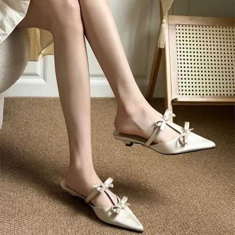 2025 Summer New Closed Toe Womens FAshion Outdoor Dress Butterfly-knot Seller Elegant Comfortable High Heels K260311