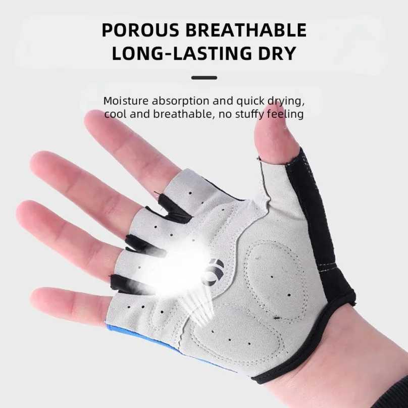 Bicycle gloves bicycle half finger sports gloves Anti slip shock-absorbing gymnastics training bicycle gloves Bicycle equipment M260311