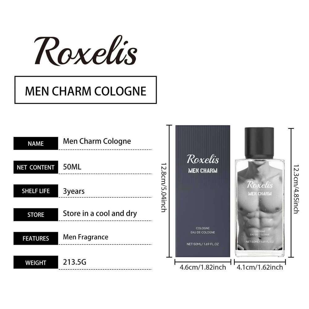 Roxelis 50ml Men Charming Light Fragrance Dating Romantic Atmosphere Confidence Boost Refreshing Cologne Perfume Z260311