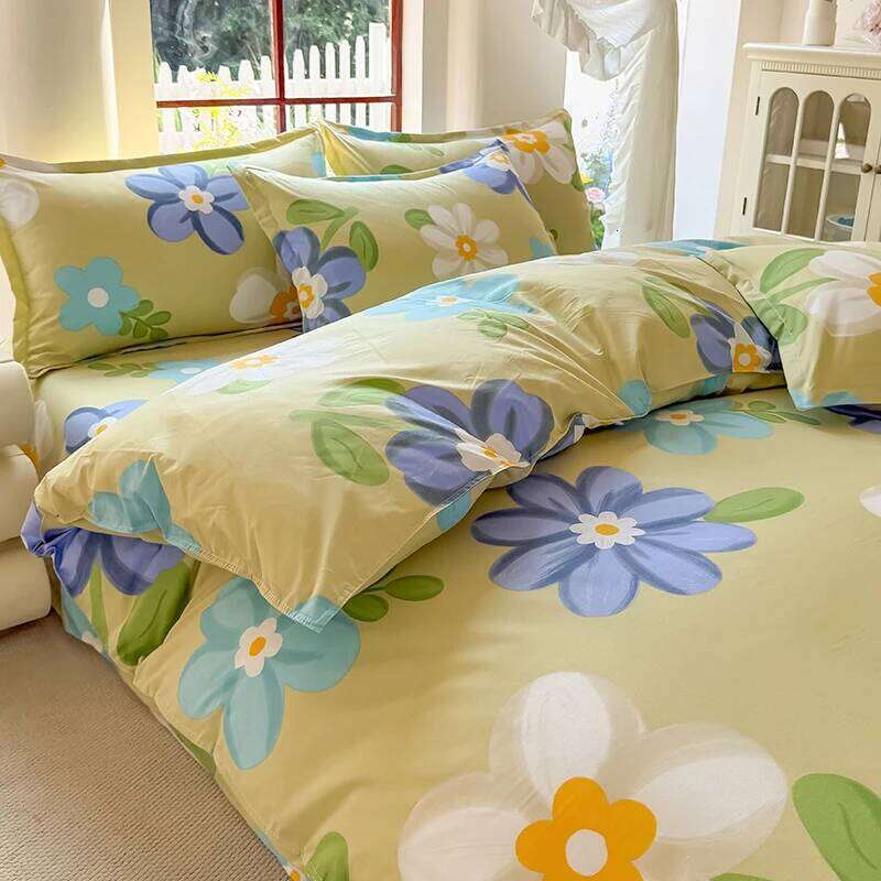 3pcs Brushed Bedding Pillowcase Set Skin Friendly Breathable Duvet Cover Pillowcases -MMHY H260311