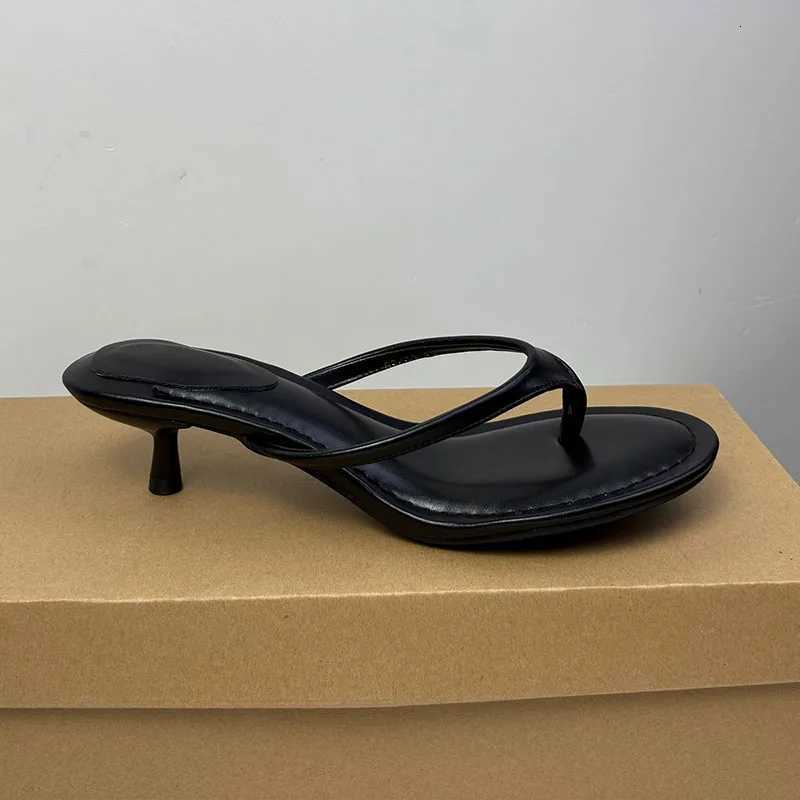 Fashion Round Toe Ladies Heels Pumps Slides Shoes Casual Female Shallow Footwear Women Medium Heels Shoes Flip Flops K260311