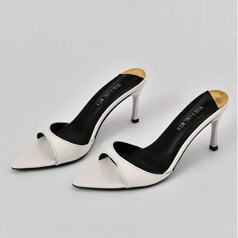 Sexy Stilettos Party Ladies Sandals 2025Summer Ladies Pointed Designer Simple Daily Casual Office Mature Open Toe Women Slippers K260311