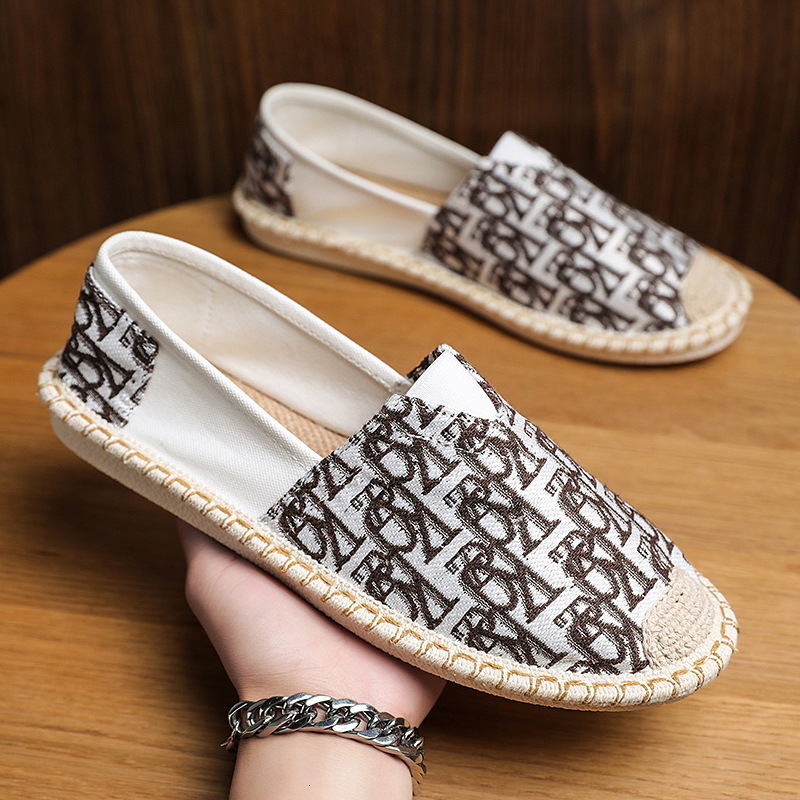 2026 Men's Shoes Summer Breathable Casual Canvas Sneakers Slip-on Old Beijing Cloth Shoes Work Soft Luxury Shoes Sole Fisherman Trend Shoes