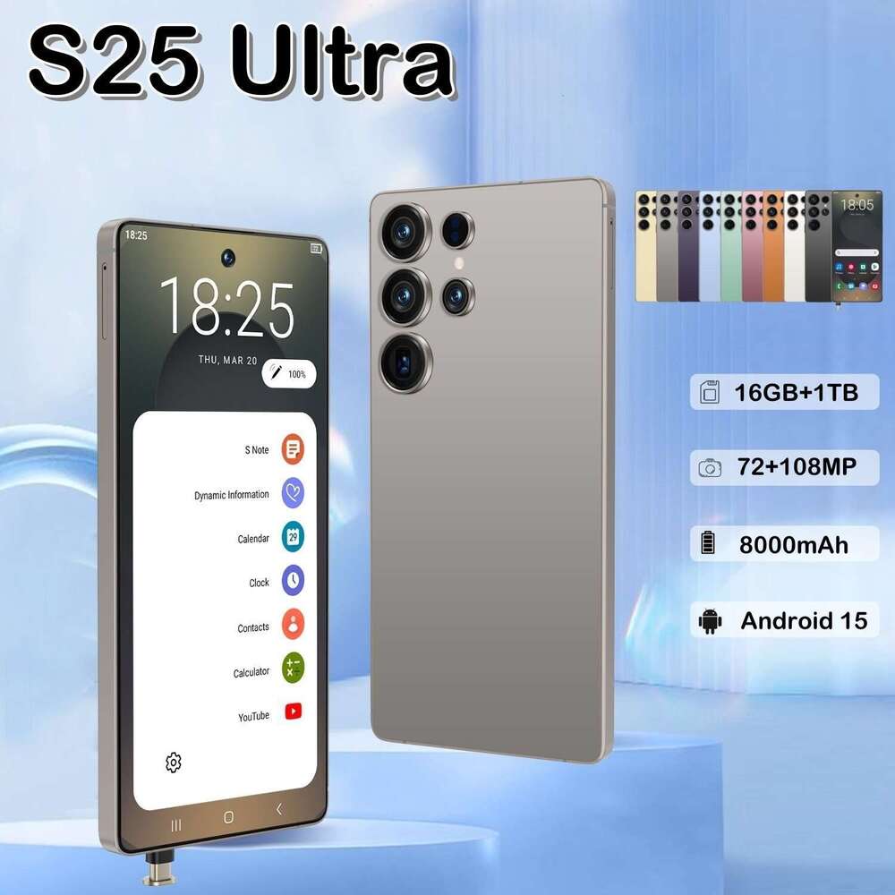 Famous brand cross-border new S25 Ultra smartphone with 6.9-inch large screen and 16+1T phone from CKS, the original manufacturer