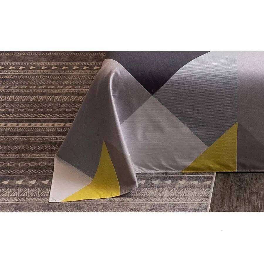 WOSTAR Geometry printed flat sheet set couple 2 people 150x200 bed bedsheet single double queen king size H260311