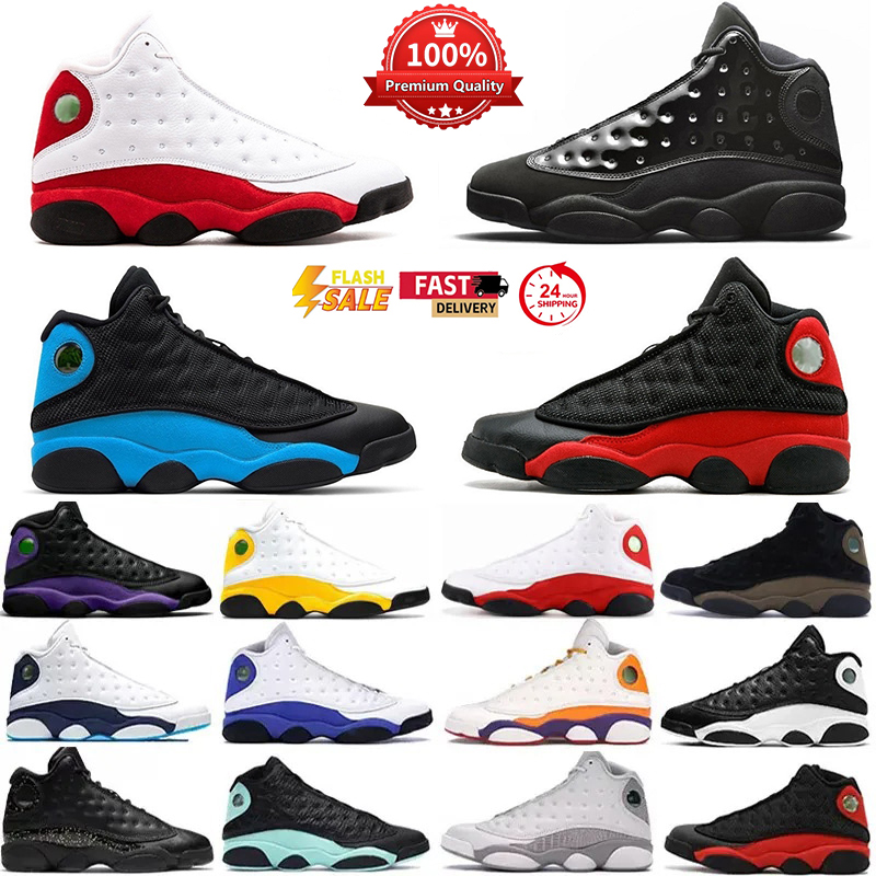 13 13s Basketball Shoes Designer Shoes Panda Outdoor Sneakers For Men Women Red Black White Flint Wheat Wolf Grey Playoffs Purple Cap Gown Sports Trainers
