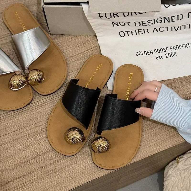 Flats Women Clip Toe Summer Casual Shoes Fashion Woman Sandals 2025 New Trend Walking Cozy Beach K260311