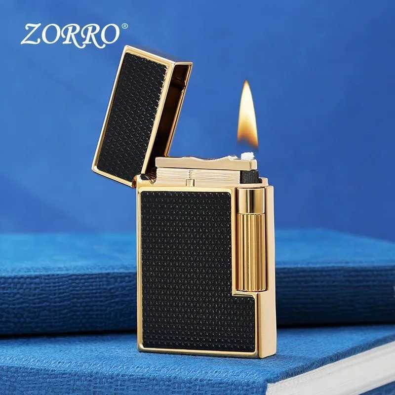 2025 Brass Side Pulley Ignited Kerosine Lighter Integrated Oil Tank High end Collection Fuel Oil Lighters Smoking Gadgets N260311