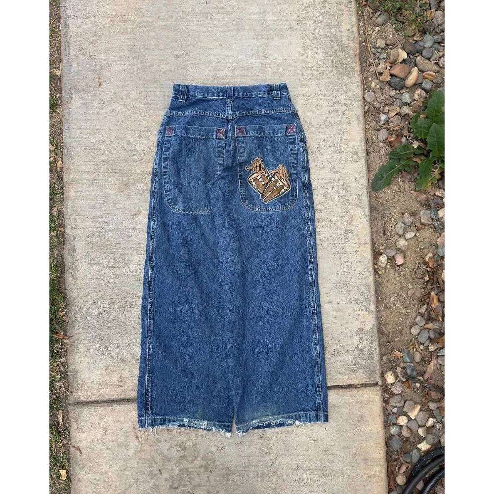 Y2K Jeans Goth Printed graphic high quality Baggy fashion Hip Hop streetwear men women Harajuku Casual wide leg jeans Z260225