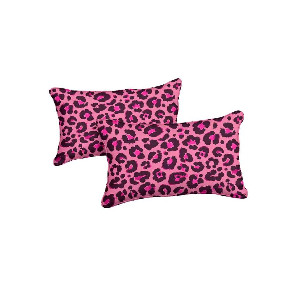 3pcs pink black leopard print Duvet set, fashionable and trendy three-piece bedding set,1*Duvet Cover + 2*Pillowcases H260311