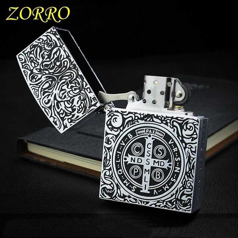 Z91178 large version Constantine copper shell fuel lighter heavy armor windproof lighter mens gift N260311